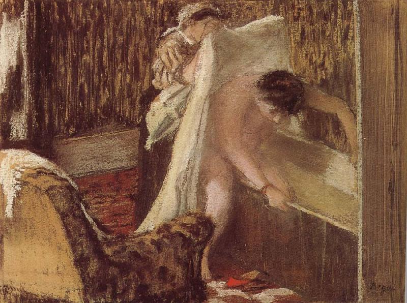Edgar Degas woman after bath china oil painting image